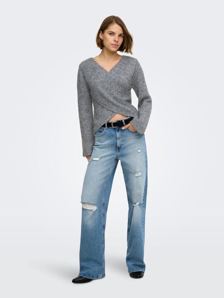 ONLMAGGIE LS CROSS V-NECK CC KNT