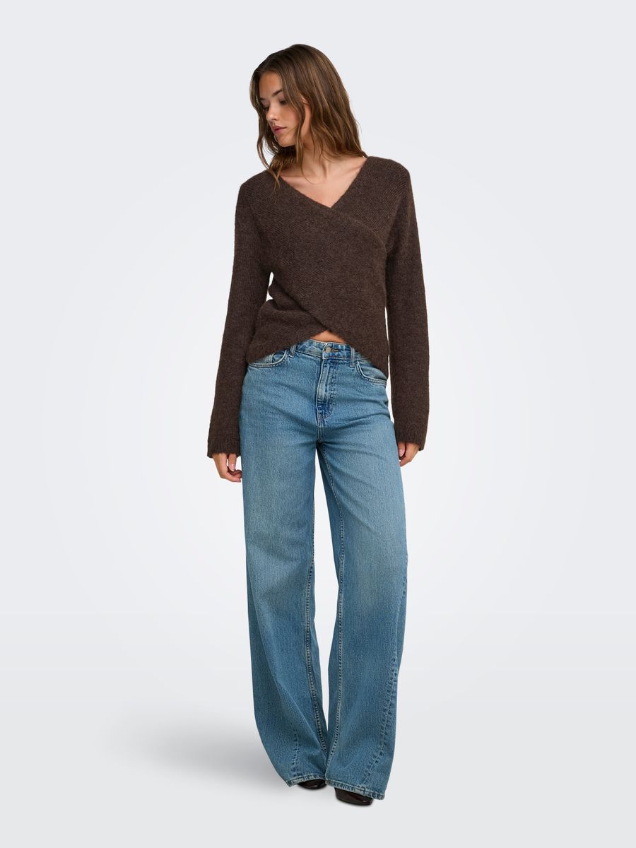 ONLMAGGIE LS CROSS V-NECK CC KNT