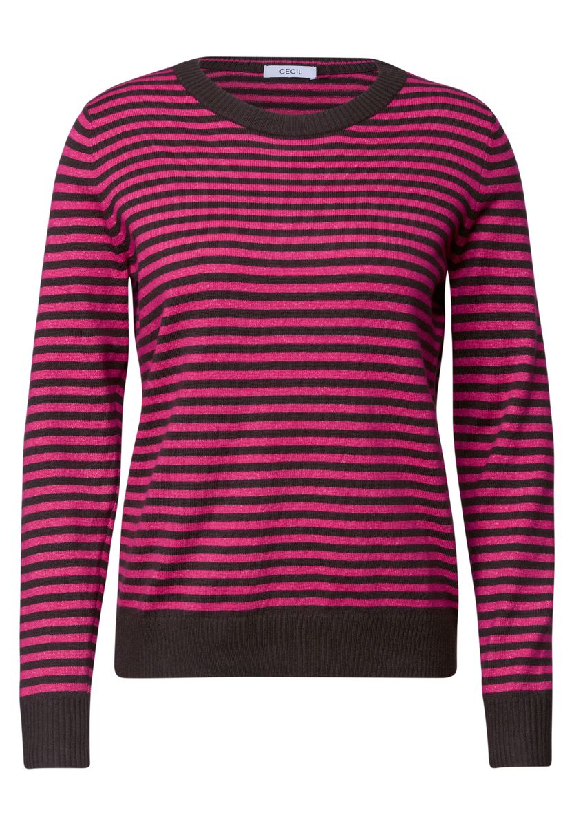 Pullover mit Rundhals und Streifen