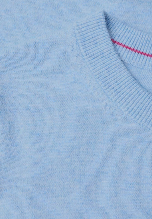 Pullover in Unifarbe mit Rundhals
