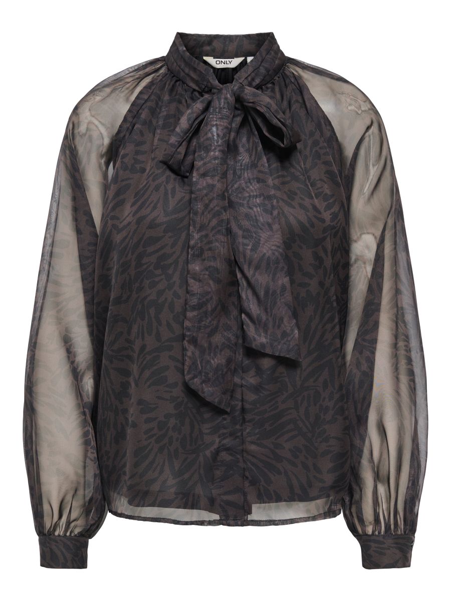 ONLLUMERIA L/S TIE BLOUSE WVN