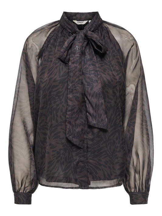 ONLLUMERIA L/S TIE BLOUSE WVN