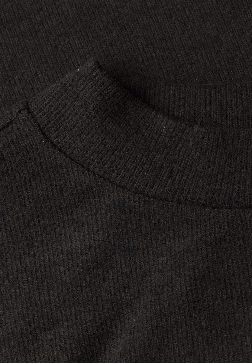 Langarm Shirt mit Rundhals und Spitzenborte