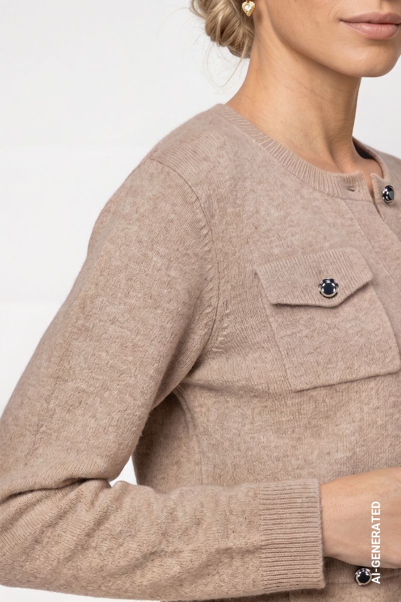 Strickjacke mit Seitentaschen