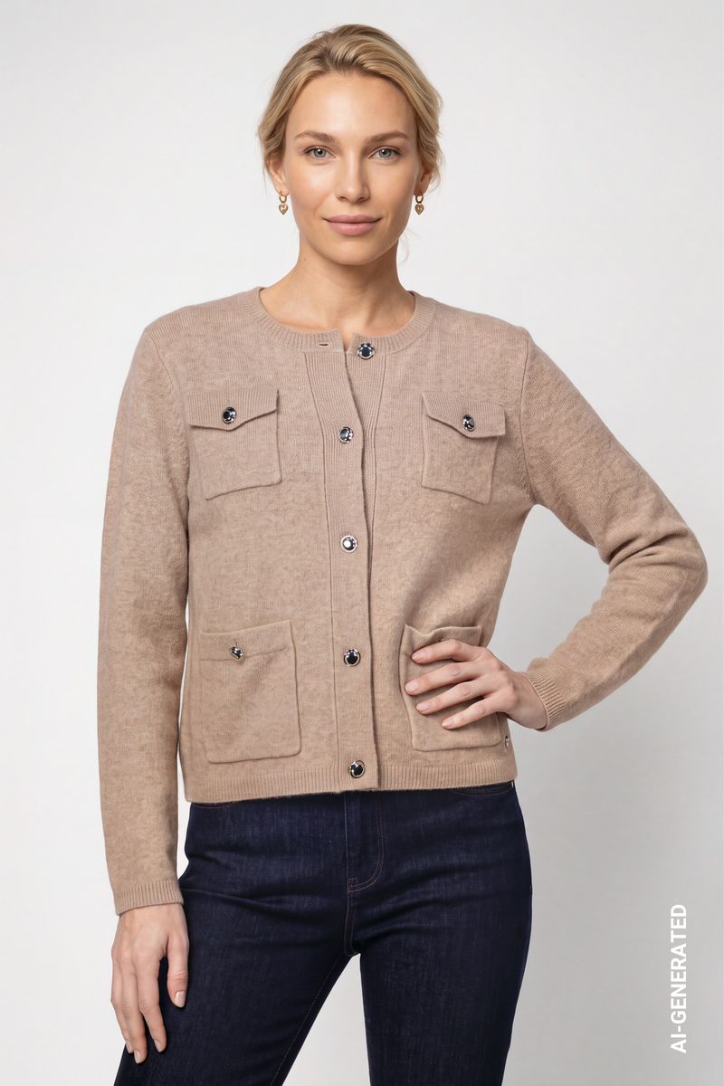Strickjacke mit Seitentaschen