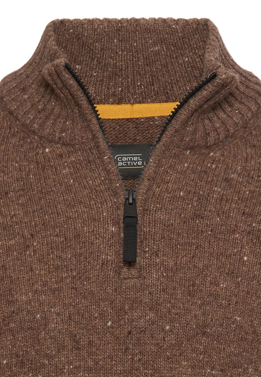 Strickpullover mit Stehkragen
