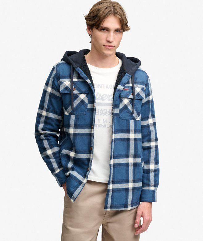 BORG LINED HOODED OVERSHIRT