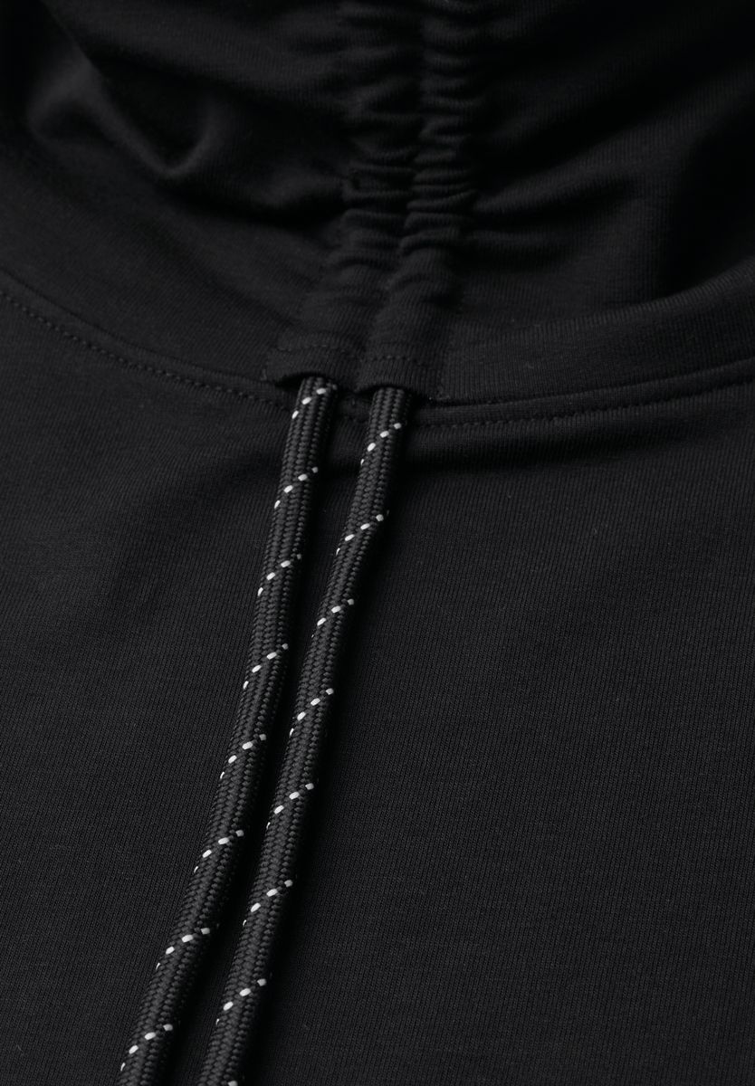 Langarm Shirt mit Rollkragen und Tunnelzug
