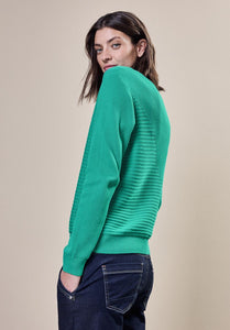 Pullover mit Rippstrukturmix