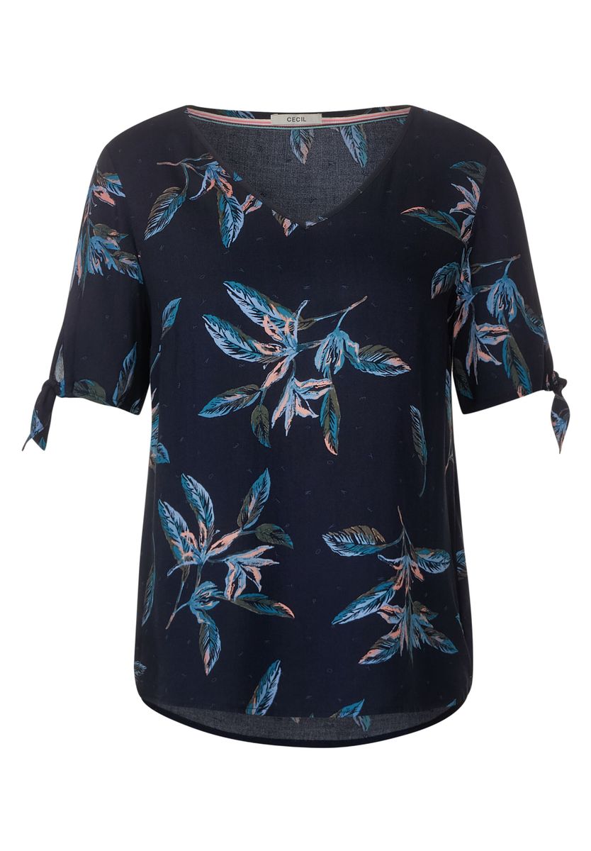 Bluse mit Blättermuster