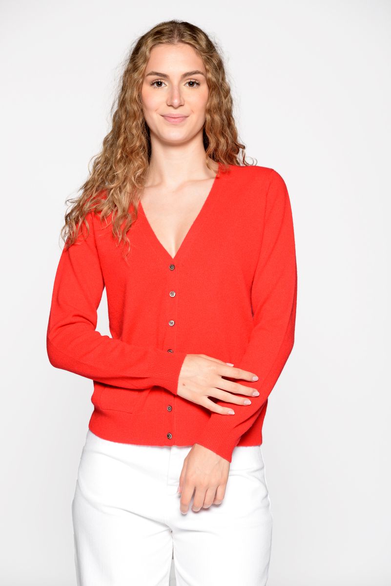 Cardigan, V-Ausschnitt,1/1-Arm