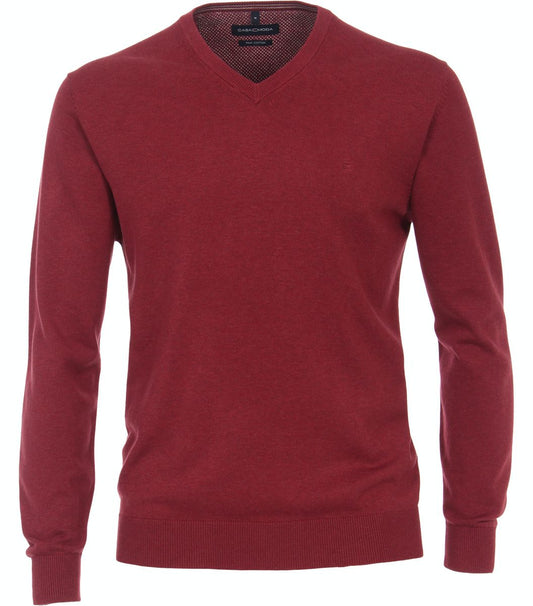 Pullover mit V-Ausschnitt uni 004430