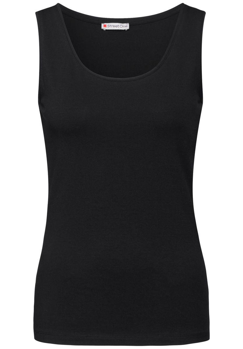 Basic Top mit Rundhals in Unifarbe