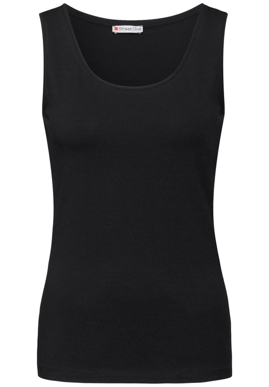 Basic Top mit Rundhals in Unifarbe