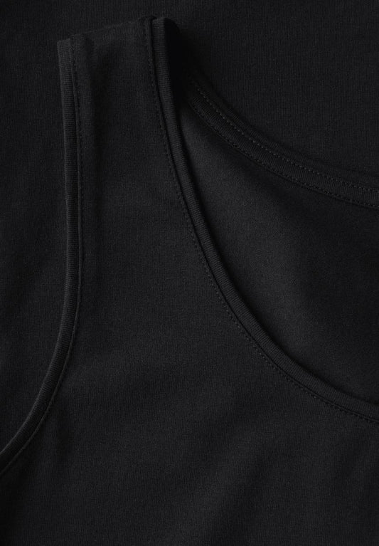 Basic Top mit Rundhals in Unifarbe