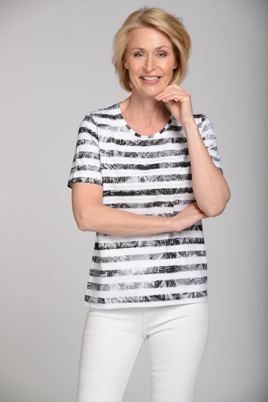 Rdh.-Shirt, 1/2 Arm, Streifen