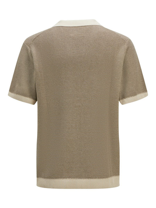JPRCCEASTON KNIT SPLIT NECK SS