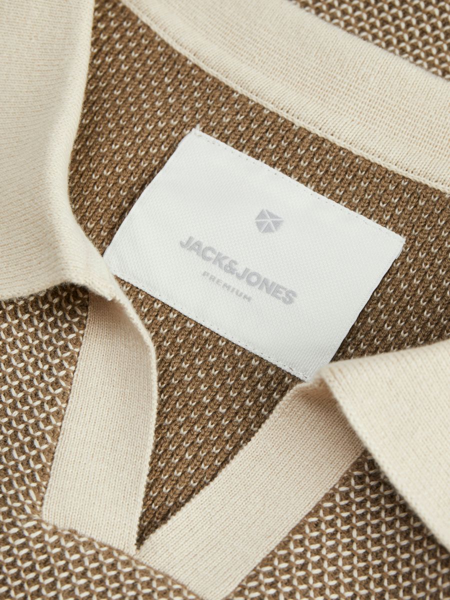JPRCCEASTON KNIT SPLIT NECK SS