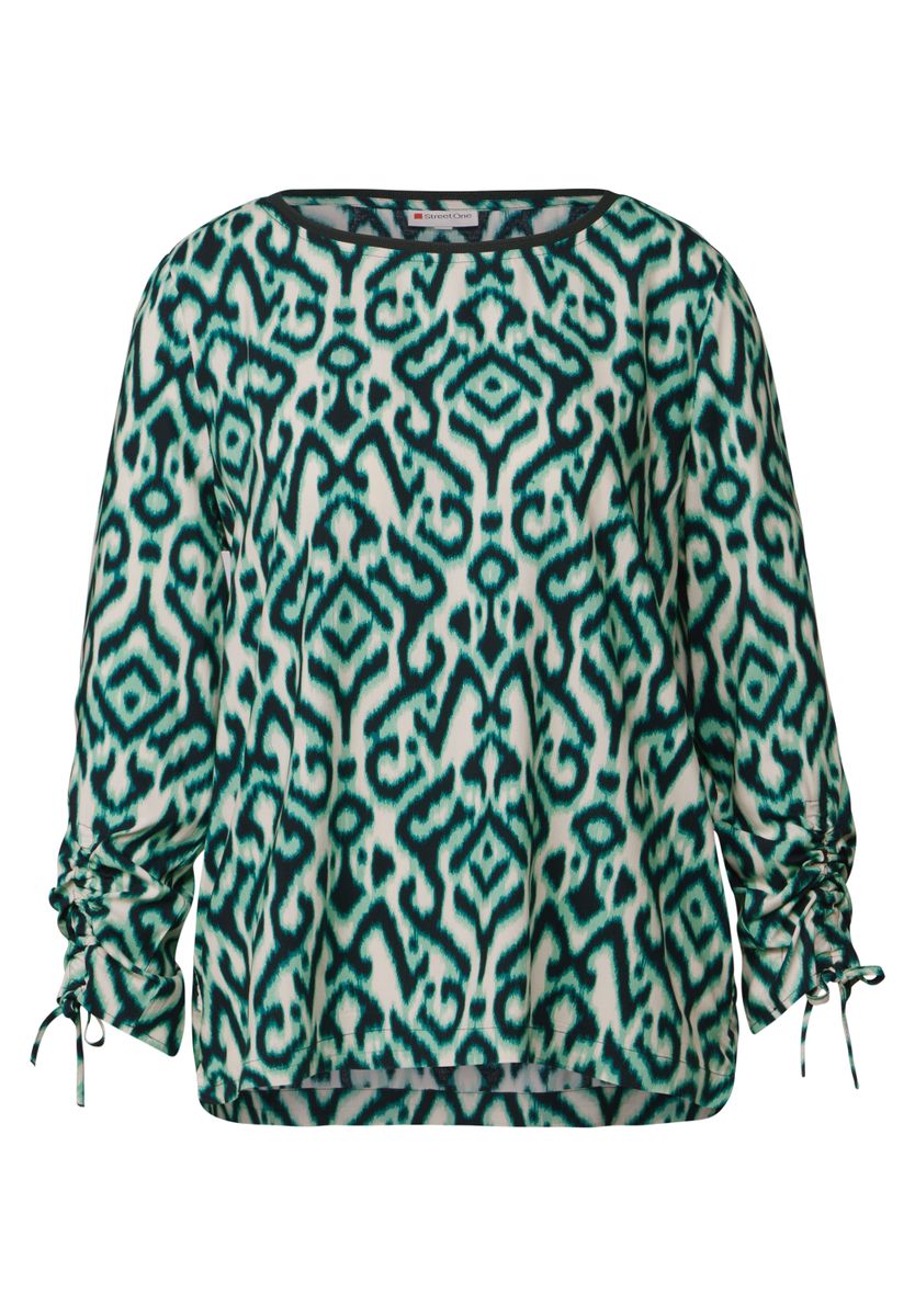 Bluse mit Raffung am Arm