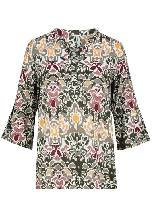 DOB Bluse, 3/4 Ärmel mit Volant,