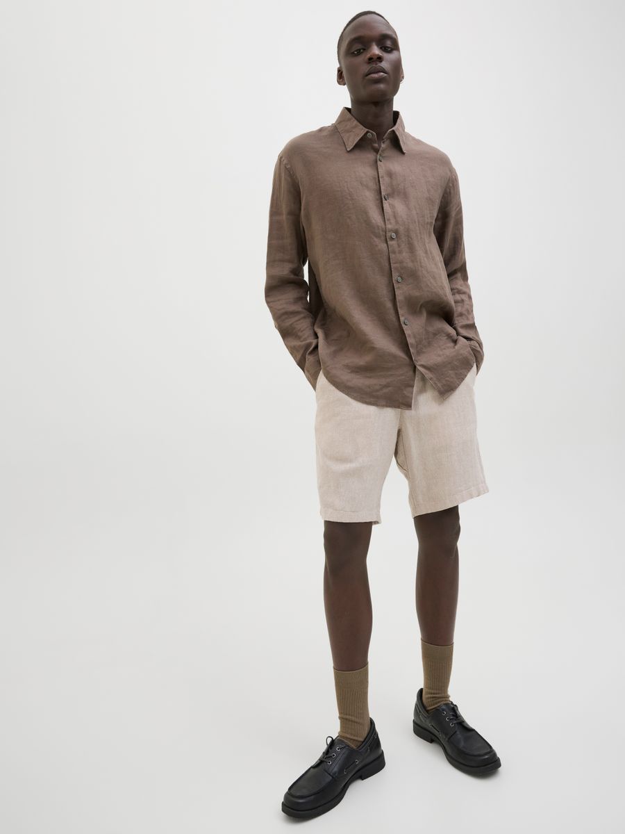JPSTACE MYKONOS LINEN BLEND SHORTS REG