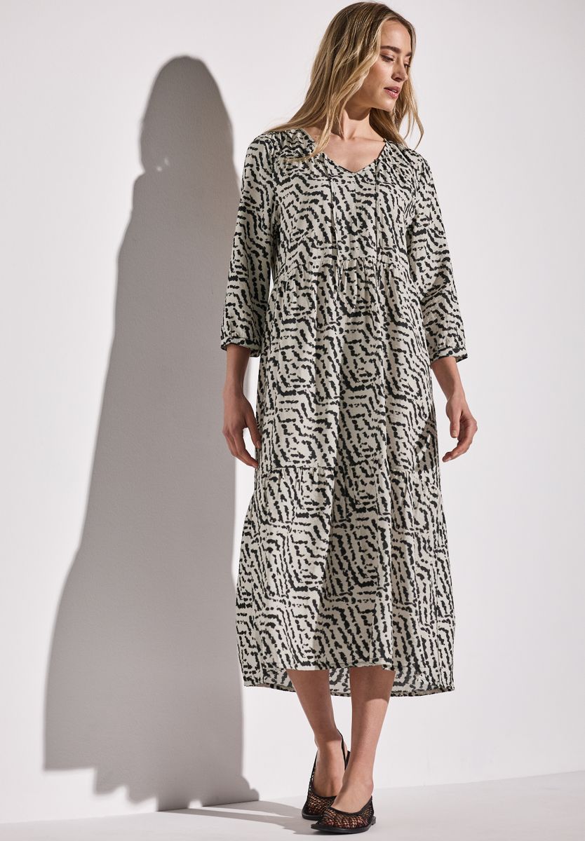 Tunika-Kleid mit Volants