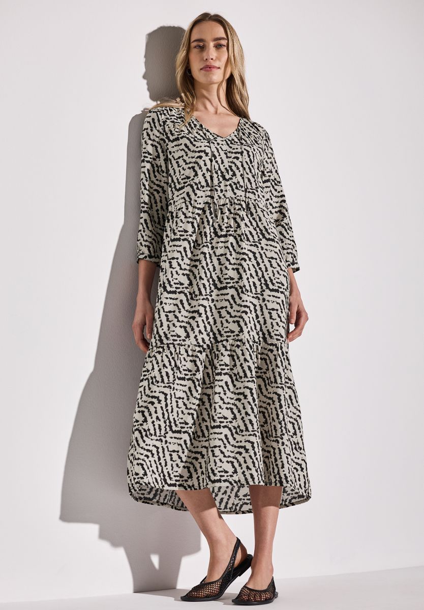 Tunika-Kleid mit Volants