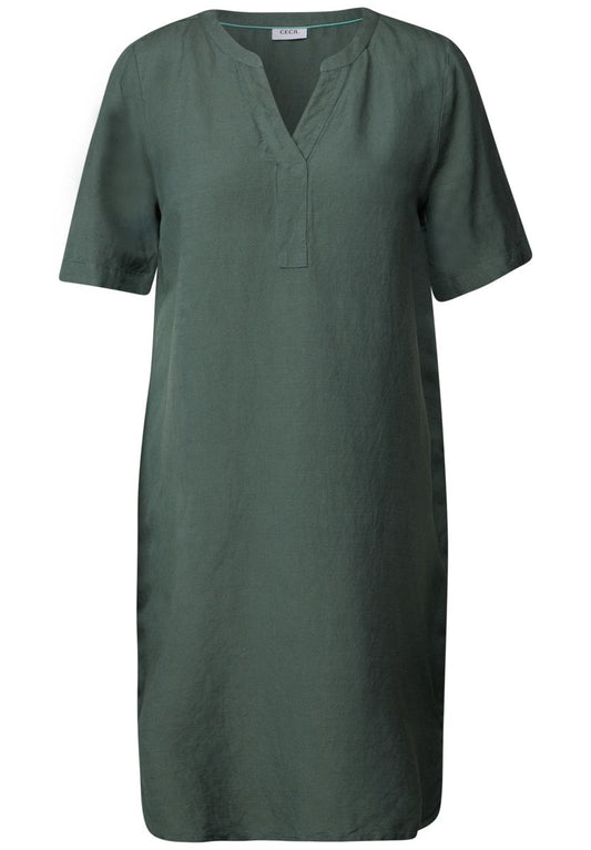Split Neck Kleid