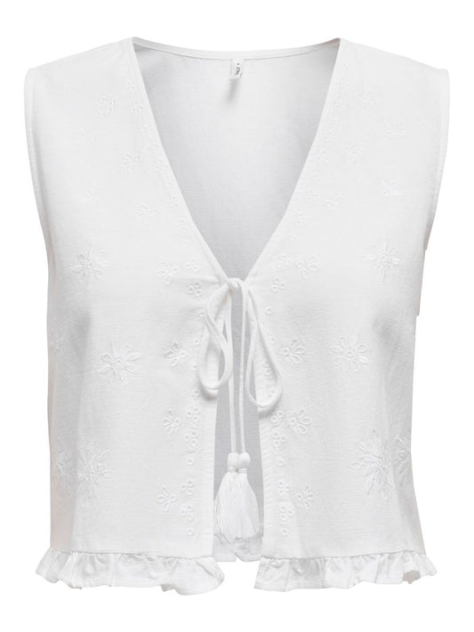 ONLJAKIRI LINEN S/L EMB VEST PTM