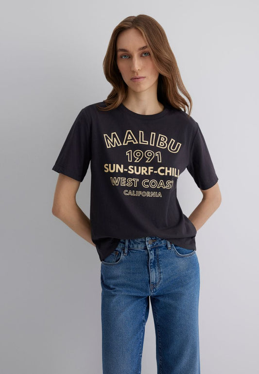 SLOGAN PRINTED GRAPHIC T-SHIRT