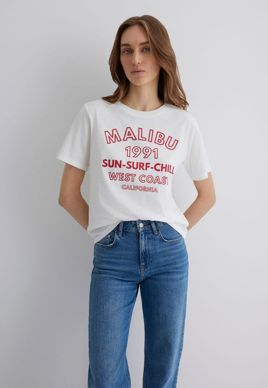 SLOGAN PRINTED GRAPHIC T-SHIRT