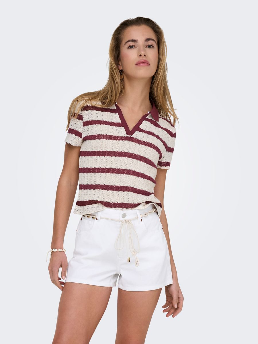 ONLHALIA S/S COLLAR TOP BOX JRS