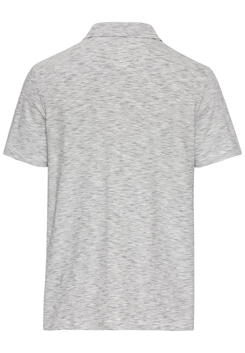 Meliertes Kurzarm Poloshirt aus Baumwolle