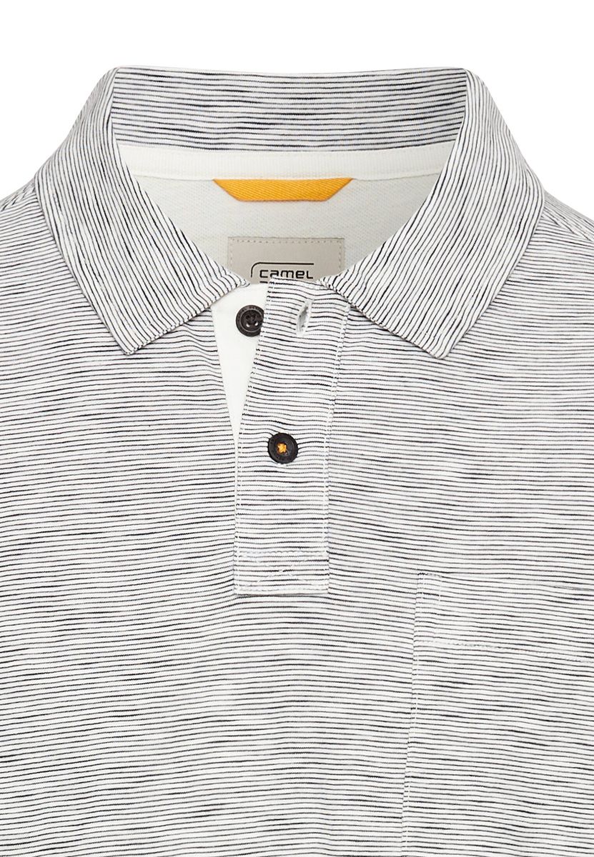 Meliertes Kurzarm Poloshirt aus Baumwolle