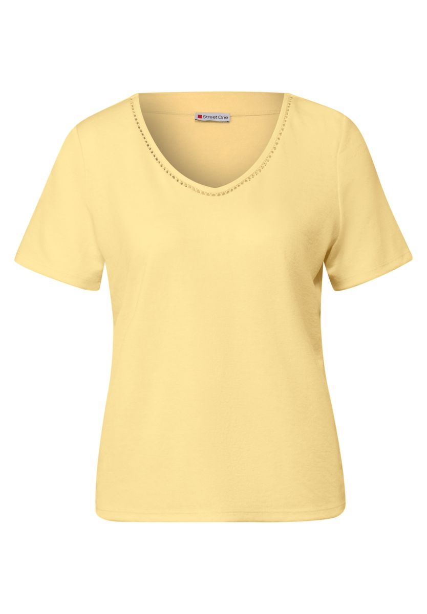 Leinen-Look T-Shirt