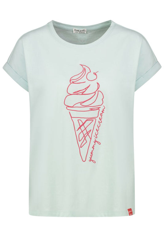 DOB T-Shirt, angeschnittene Ärmel,