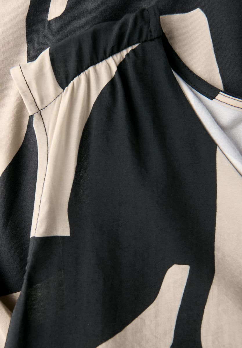 Strukturmix Top mit Print