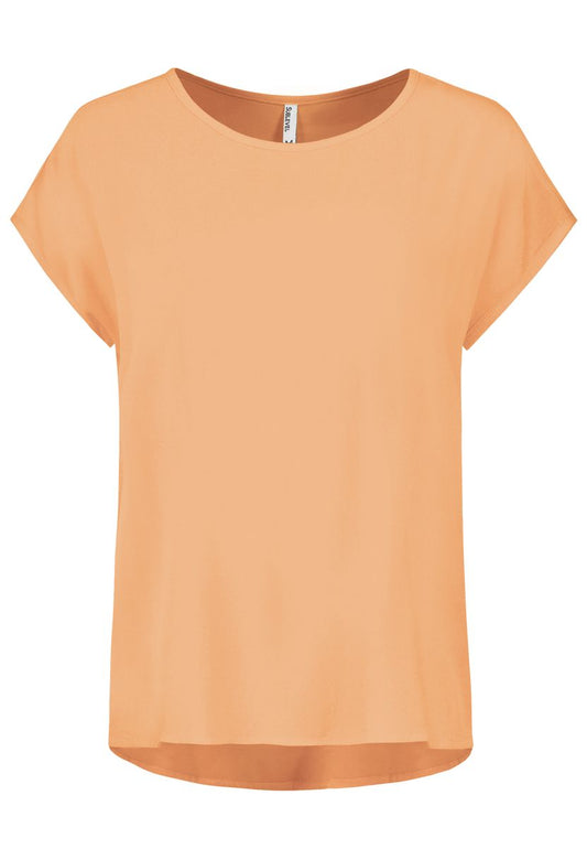 DOB Bluse, Rundhals mit Piping, übe