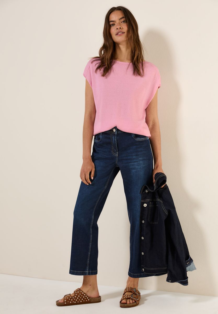 Leinen-Look Strickpullover