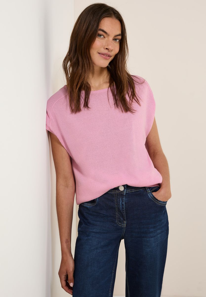 Leinen-Look Strickpullover