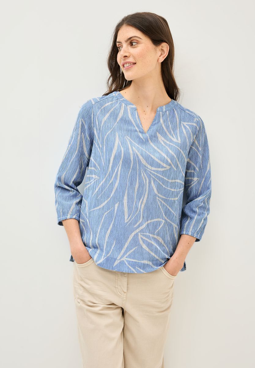 Strukturbluse mit Muster