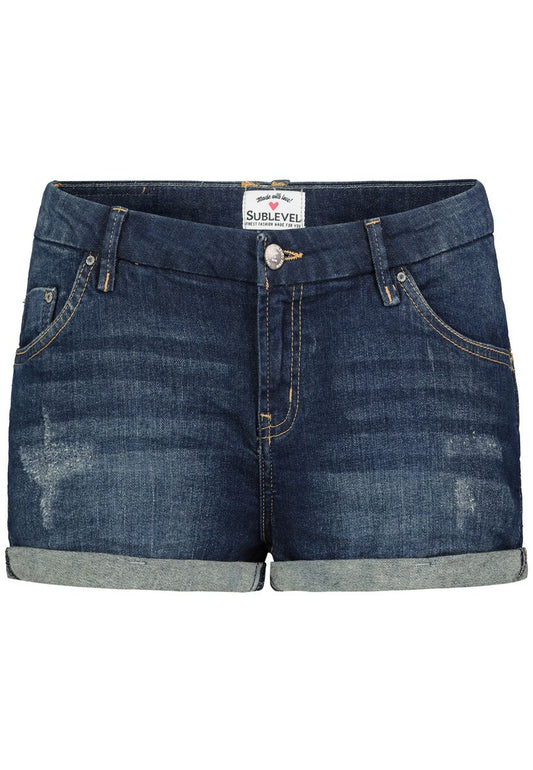 DOB Shorts,Aufschlag,5 Taschen,zip Fly,Stepp auf Gesäßtasche, spez.Bund