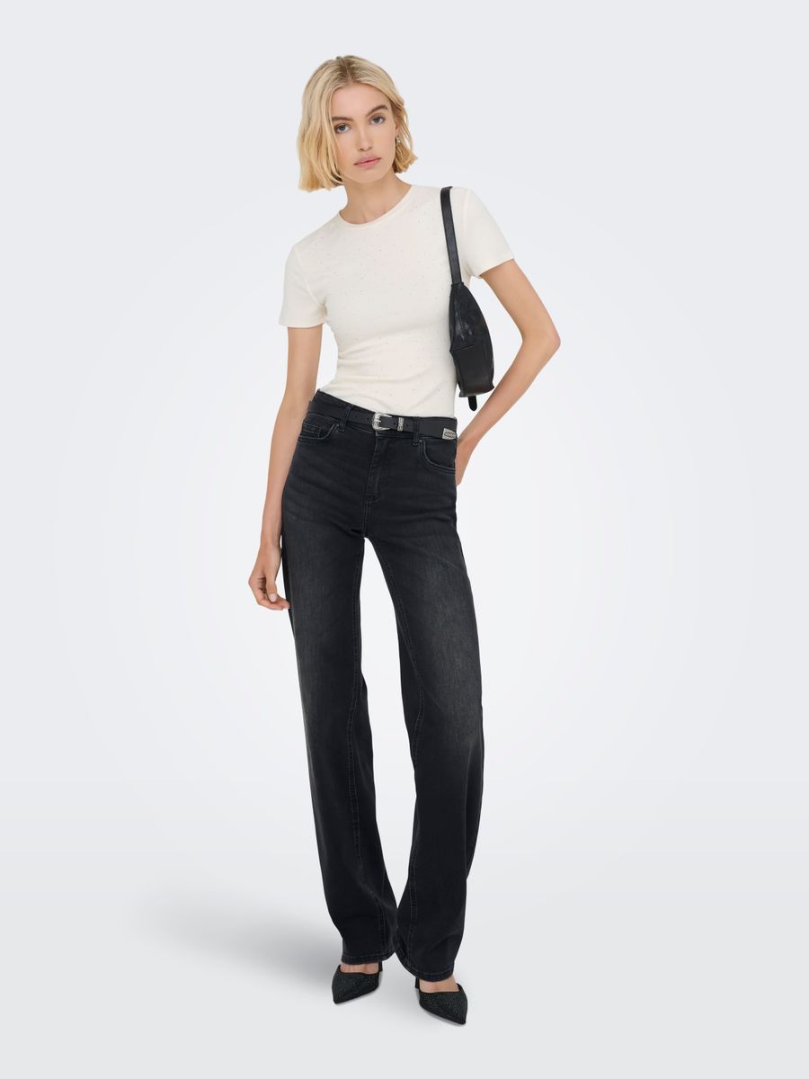 ONLARNHEM S/S RHINESTONE TOP JRS