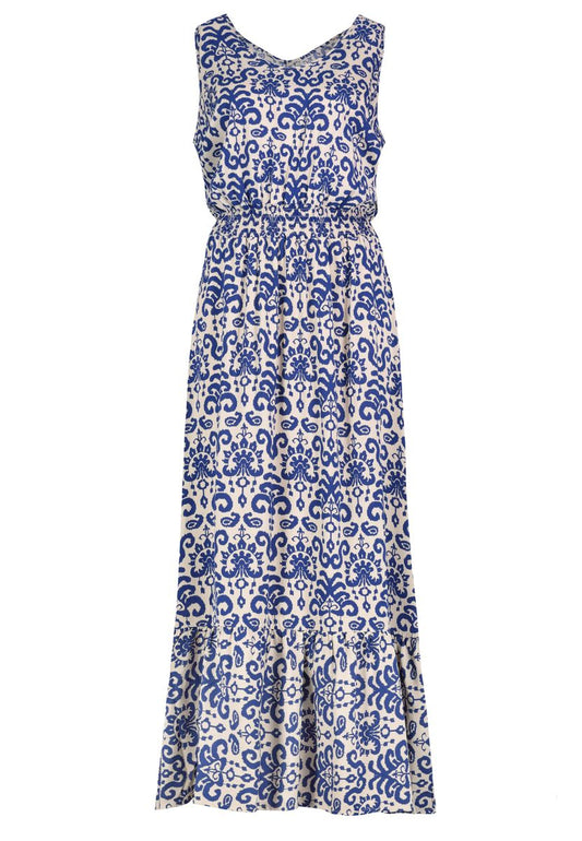 Kleid, maxi, breite Träger, v-Aussc