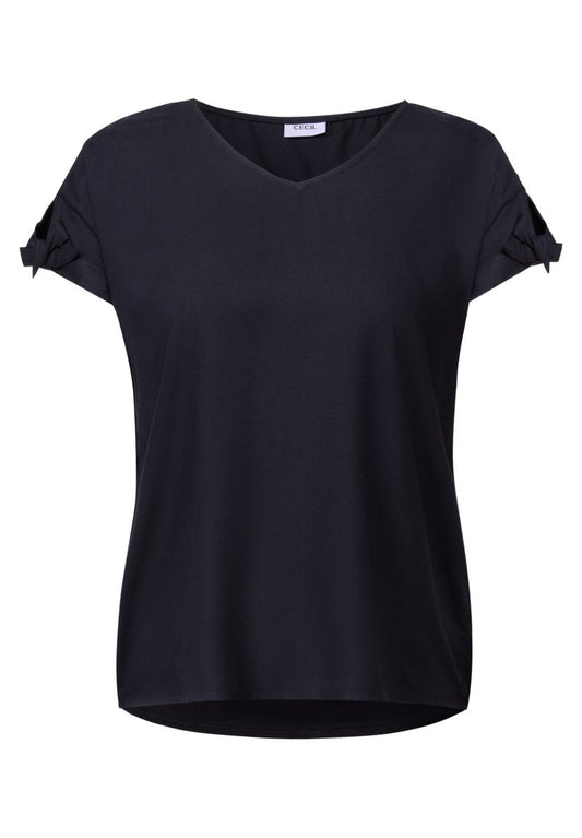 Blusenshirt in Unifarbe